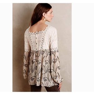 Anthro Floreat lace tunic